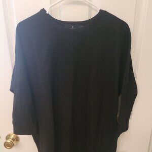 Pomander Place for Tuckernuck Black Scuba Knit Shirt Dress Size L